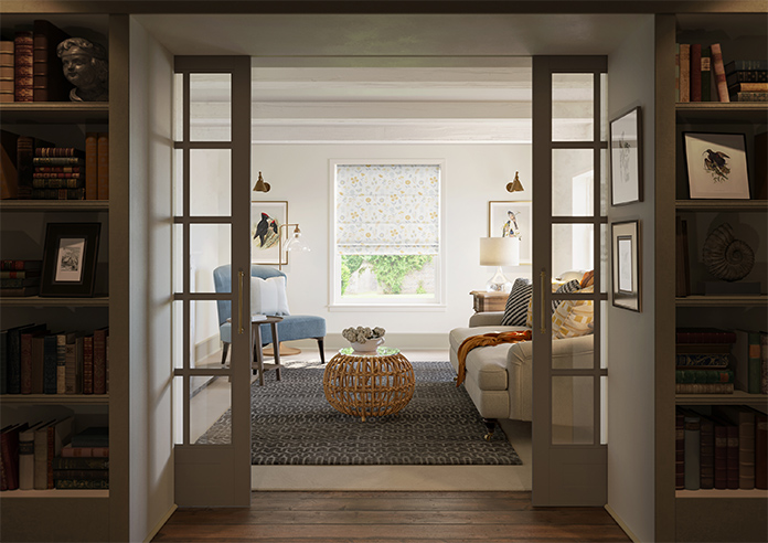 Floral Whimsy, Sunrise - Twist&Fit Roman Blind - Image 8